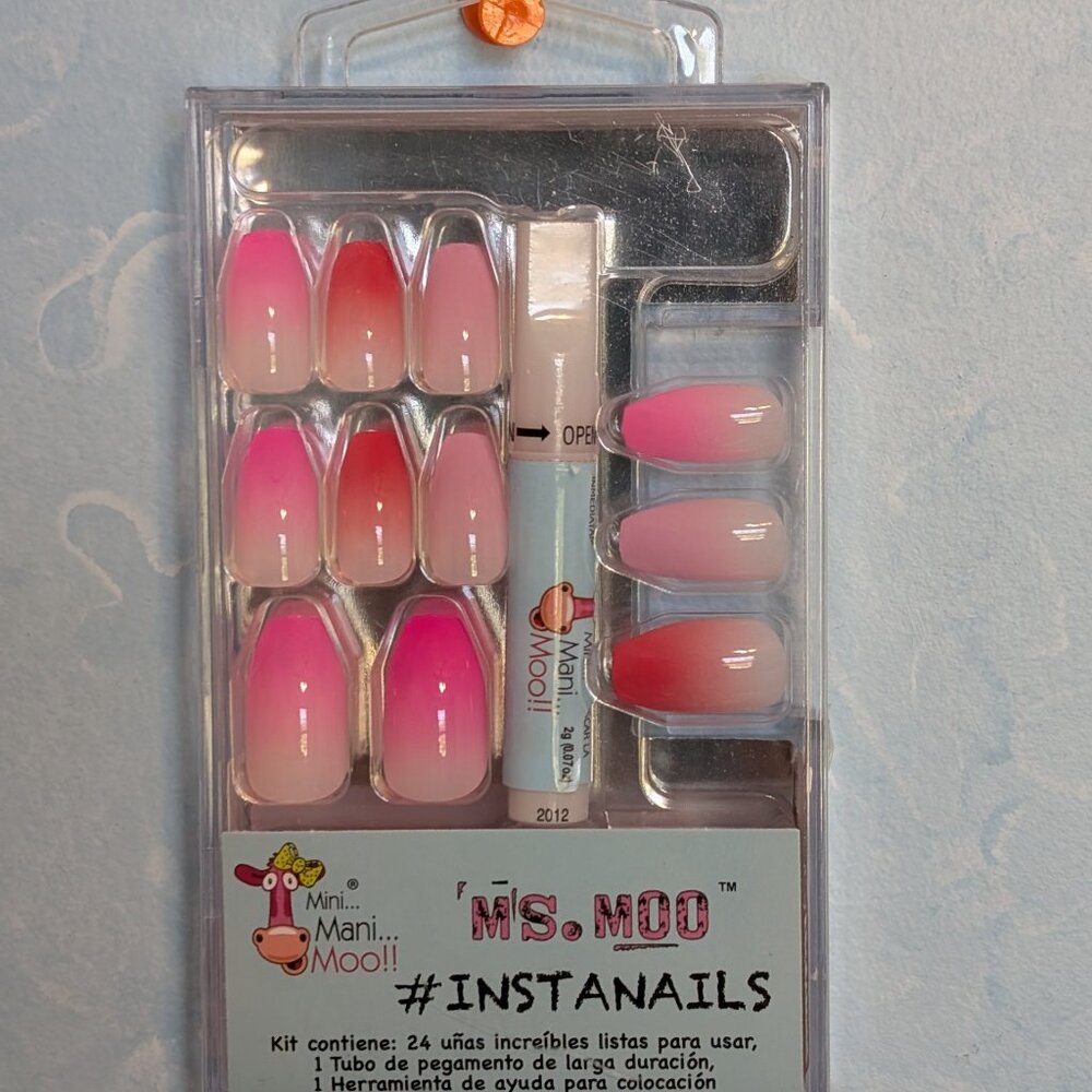 Instant Nails Pinks and Red